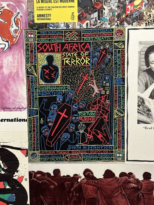 Amnesty South Africa State of Terror protest poster art collage
