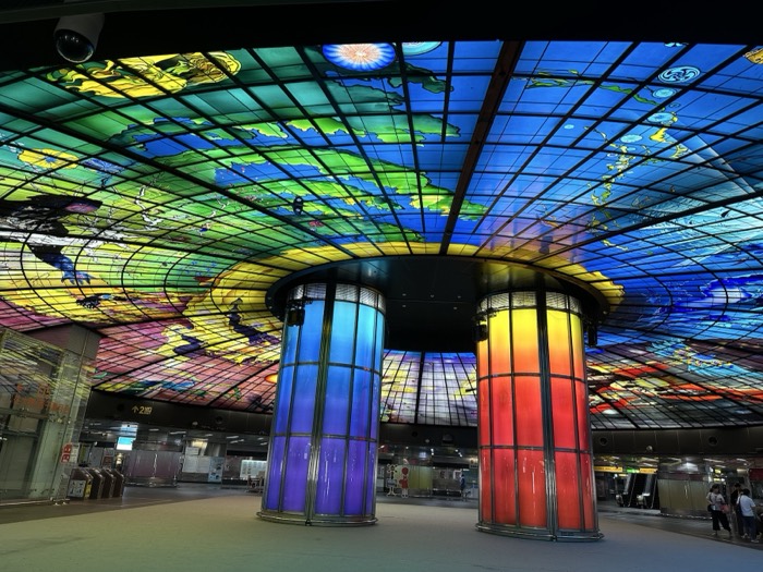 Dome of Light stained glass at Formosa Boulevard metro station