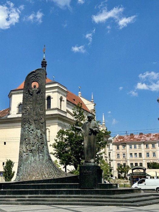 Taras Shevchenko monument and church, edited near-identical version