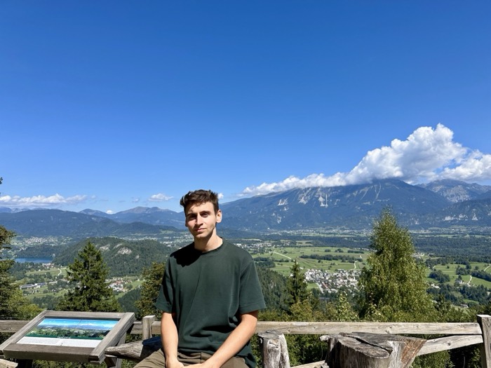 Joshua: edited duplicate of viewpoint portrait with alpine valley